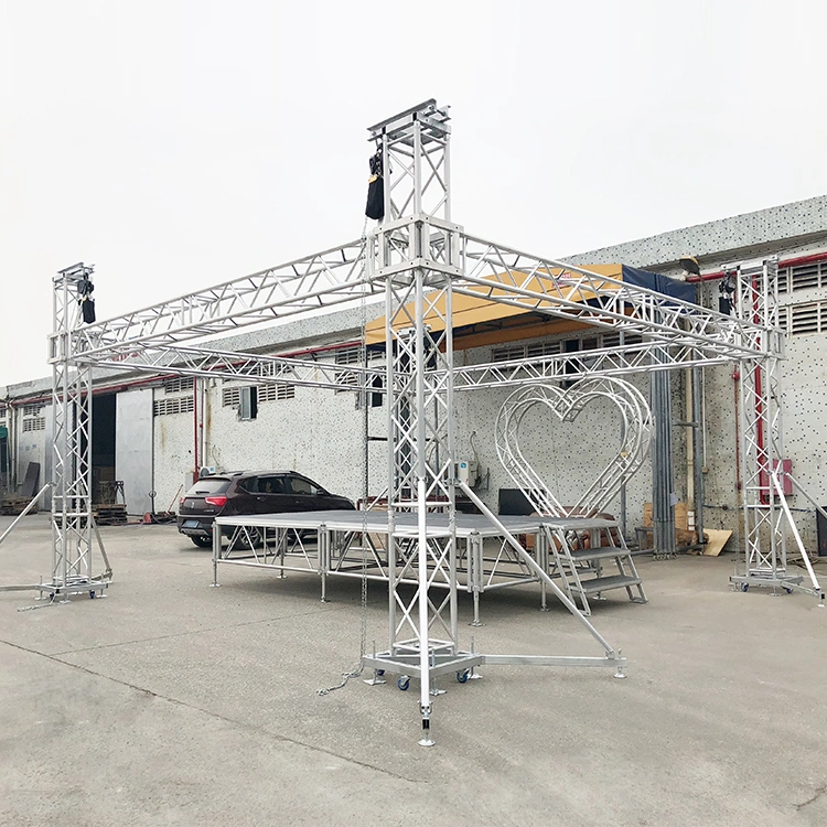 Dragonstage Outdoor Portable Exhibition Concert Events Wedding Stage Lighting Show Speaker Aluminum Truss with Curved Roof LED Display Truss TUV SGS CE