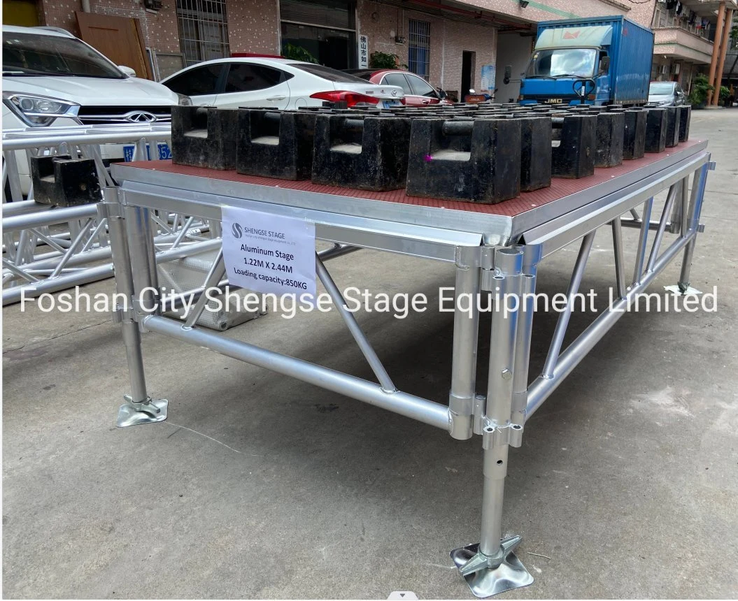 China Factory Price Aluminum Outdoor Wedding Performance Event Show Adjustable Mobile Concert Portable Stage with High Quality