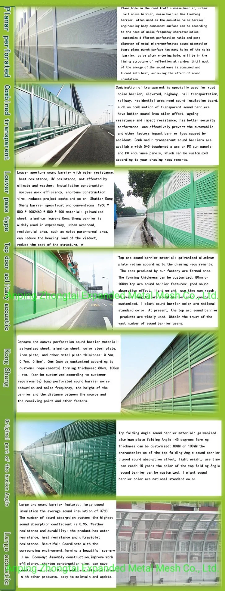 High Quality Sound Barrier Fence Highway Noise Barrier Wall Panels Aluminum Fence Sound Barrier Noise