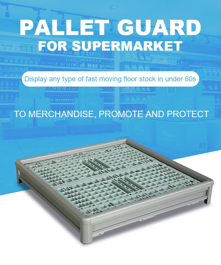 Supermarket Aluminum Profile Pallet Protector Pallet Guard for Retailers