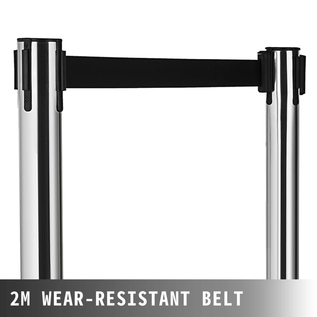 Stainless Steel Queue Manager Sign Board Stanchion Pole Barrier