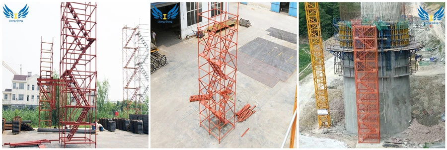 Lianggong Galvanized Steel Ringlock Scaffolding Mobile Stair Tower