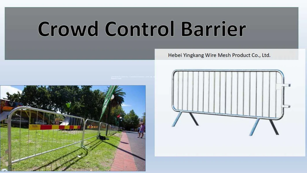 Removable Temporary Customized Galvanized Powder Coated Road Construction Traffic Steel Pedestrian Crowd Control Fence Barricade Fencing Barrier for Event Stage