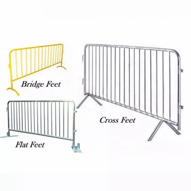 Removable Temporary Customized Galvanized Powder Coated Road Construction Traffic Steel Pedestrian Crowd Control Fence Barricade Fencing Barrier for Event Stage