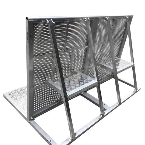 Easy Install Aluminum Rust-Proof Fold Able Lightweight Heavy Load Concert Event Performance Mojo Crowd Control System Barricades Stage Safety Barrier