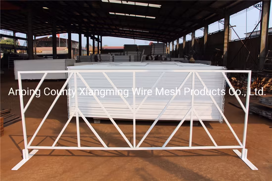 Removable Temporary Customized Galvanized Powder Coated Road Construction Traffic Steel Pedestrian Crowd Control Fence Barricade Fencing Barrier for Event Stage