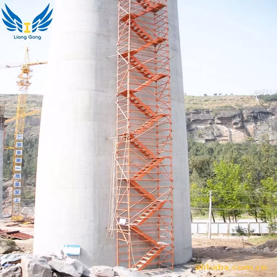 Lianggong Galvanized Steel Ringlock Scaffolding Mobile Stair Tower