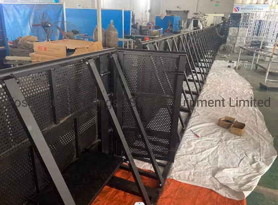 Aluminum Black Portable Folding Lightweight Safety Event Crowd Control Stage Barrier with Door